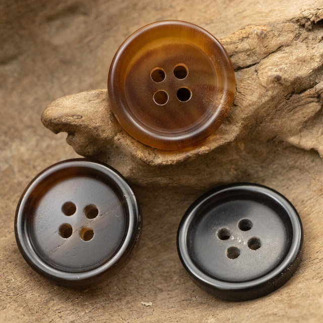 12pcs Genuine Horn Button Set for Suit Jacket Blazer Coat Light Brown Black  Dark Brown Buttons